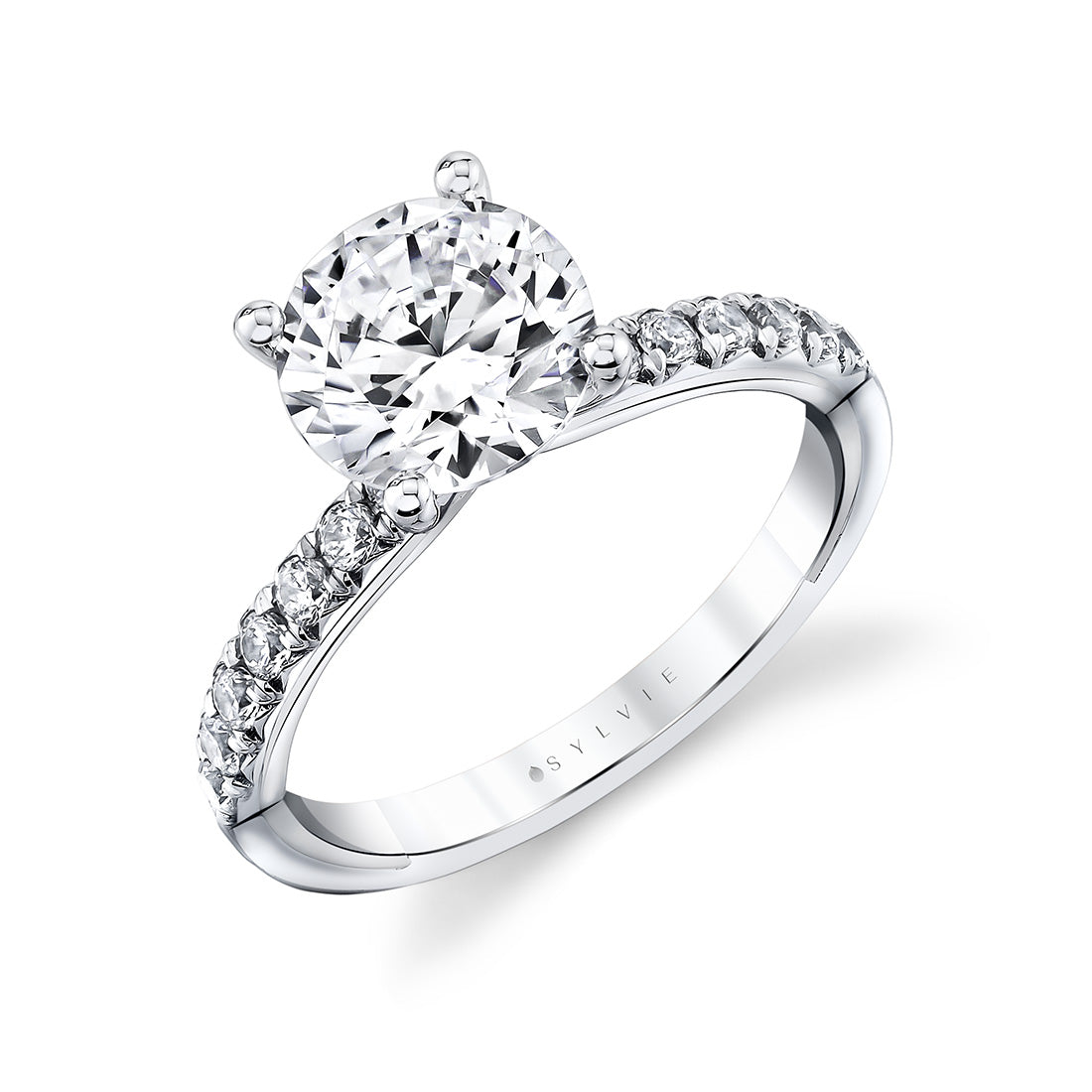 Iconelle Halfway Pinch Two Tone Engagement Ring - Katya