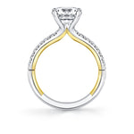 Iconelle Halfway Pinch Two Tone Engagement Ring - Katya