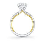 Iconelle Quarterway Pinch Two Tone Engagement Ring - Corinne