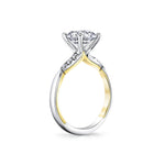Iconelle Quarterway Pinch Two Tone Engagement Ring - Corinne