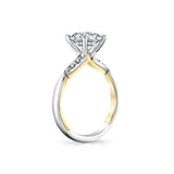 Iconelle Quarterway Pinch Two Tone Engagement Ring - Corinne