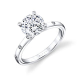 Iconelle Shell Flush Set Engagement Ring - Sedona