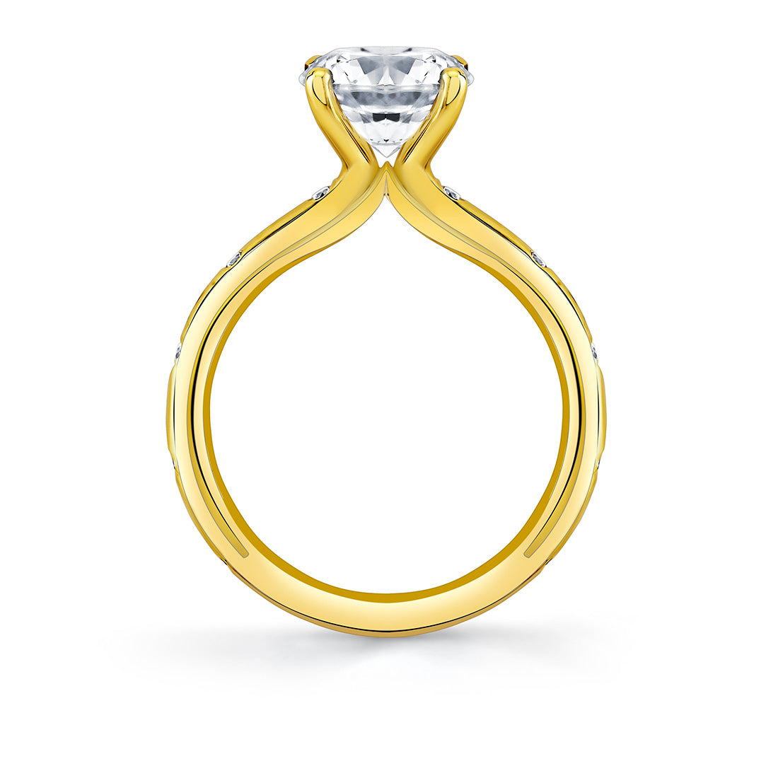 Iconelle Shell Flush Set Engagement Ring - Sedona