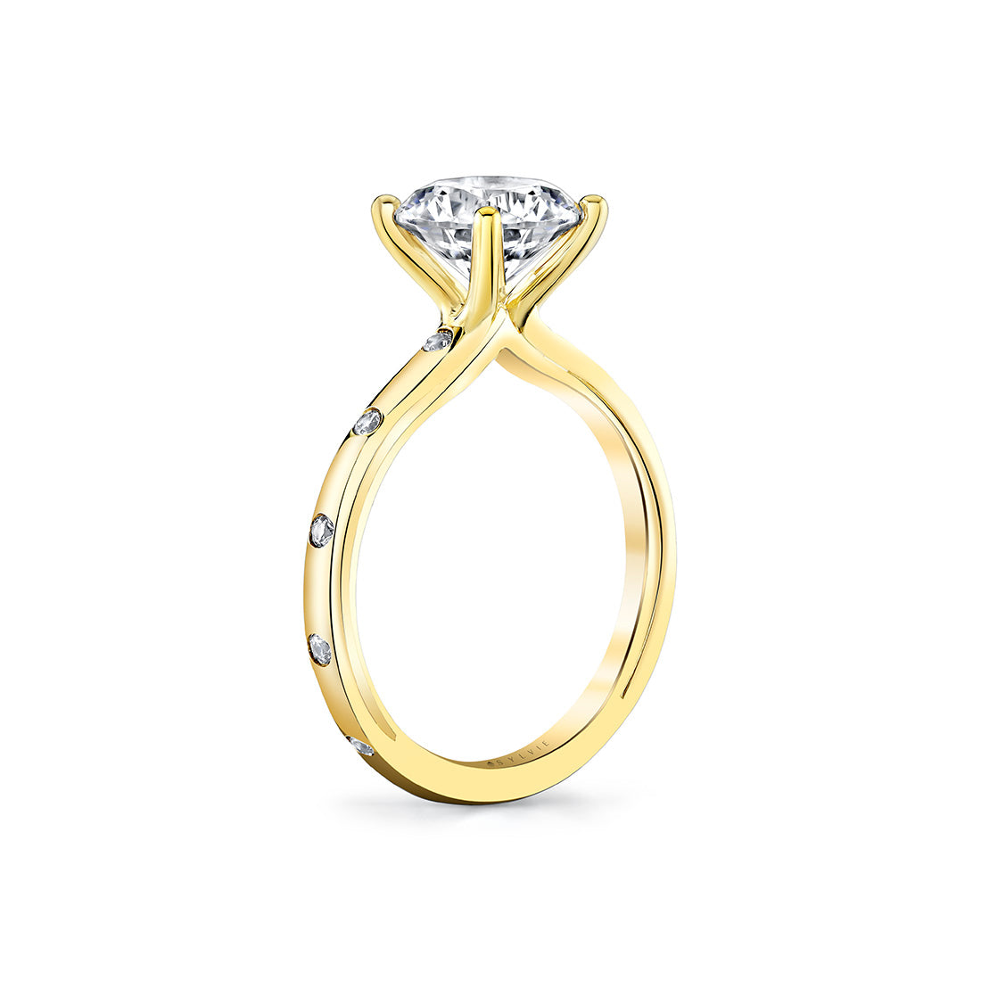 Iconelle Shell Flush Set Engagement Ring - Sedona