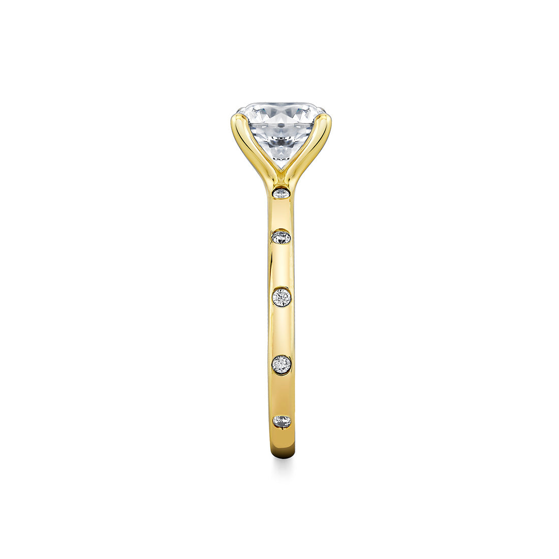 Iconelle Shell Flush Set Engagement Ring - Sedona