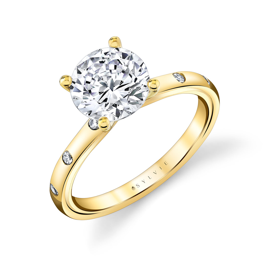 Iconelle Shell Flush Set Engagement Ring - Sedona