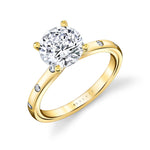 Iconelle Shell Flush Set Engagement Ring - Sedona