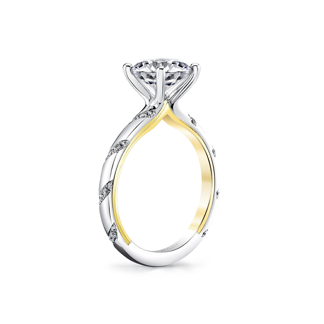 Iconelle Flush Set Spiral Engagement Ring - Jackie
