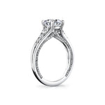 Iconelle Dual Band Graduated Diamond Engagement Ring - Irene