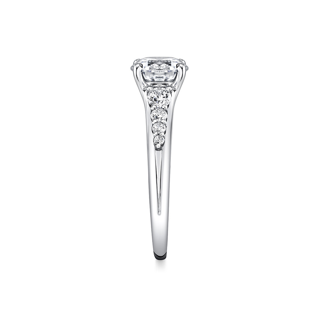 Iconelle Dual Band Graduated Diamond Engagement Ring - Irene