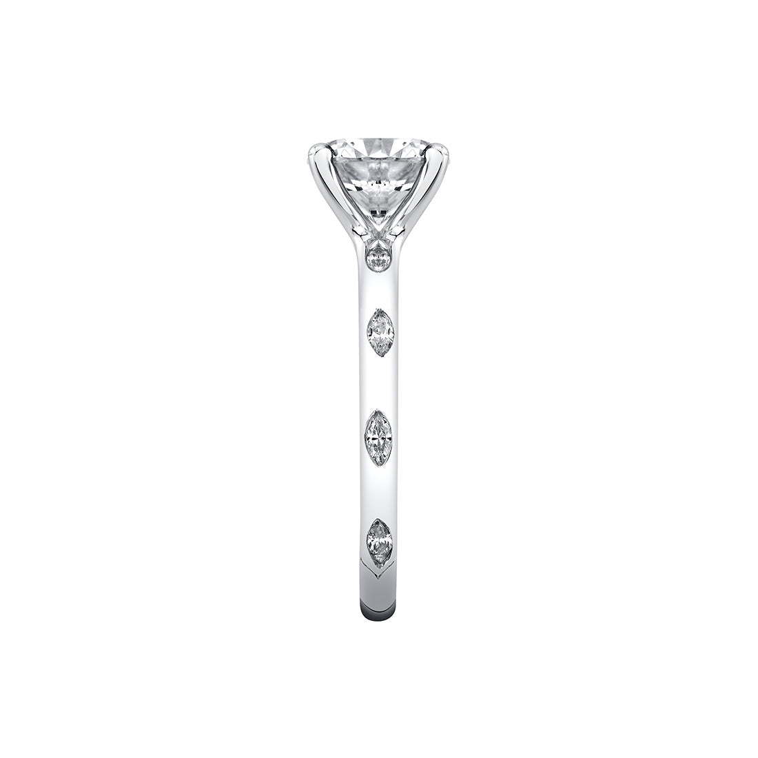 Iconelle Flush Set Marquise Engagement Ring - Lydia
