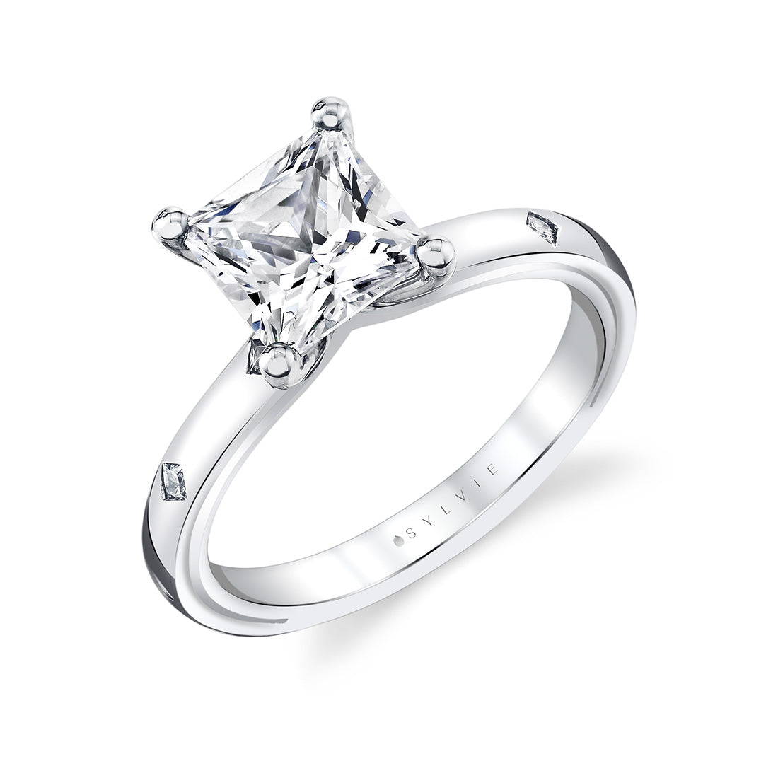 Iconelle Flush Set Princess Engagement Ring - Elizabeth