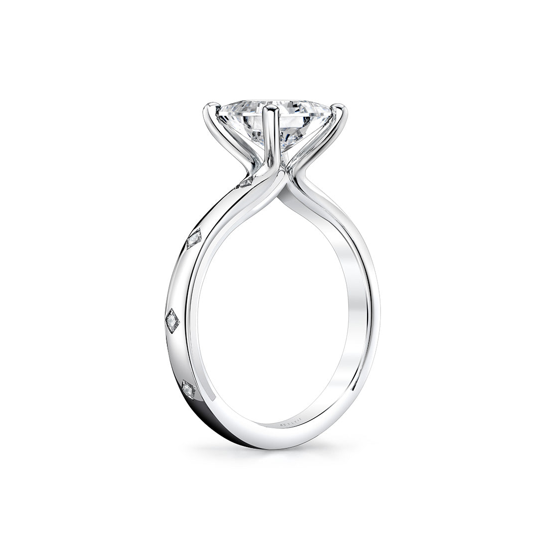 Iconelle Flush Set Princess Engagement Ring - Elizabeth