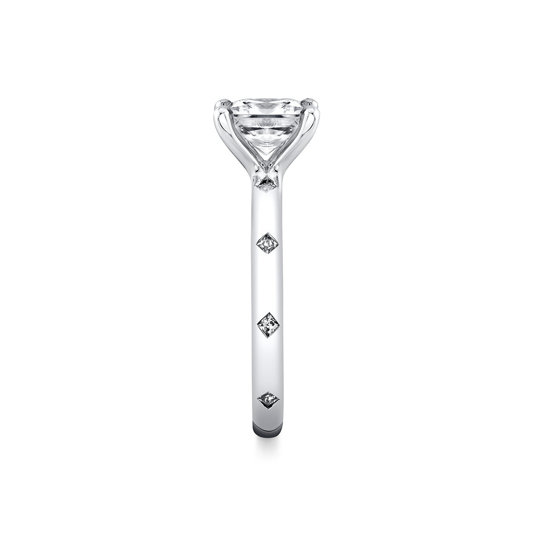 Iconelle Flush Set Princess Engagement Ring - Elizabeth