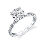 Iconelle Two Tone Pinched Engagement Ring - Josephine
