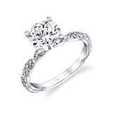 Iconelle Two Tone Pinched Engagement Ring - Josephine