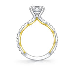 Iconelle Two Tone Pinched Engagement Ring - Josephine
