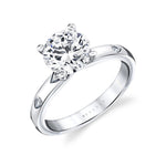 Iconelle Two Tone Flush Set Pear Engagement Ring - Drew