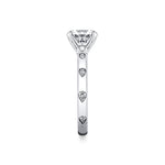 Iconelle Two Tone Flush Set Pear Engagement Ring - Drew