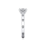 Iconelle Two Tone Flush Set Pear Engagement Ring - Drew