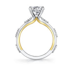 Iconelle Prong Set Diamond Duos Two Tone Engagement Ring - Birdie