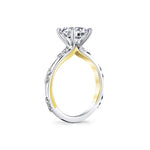 Iconelle Prong Set Diamond Duos Two Tone Engagement Ring - Birdie