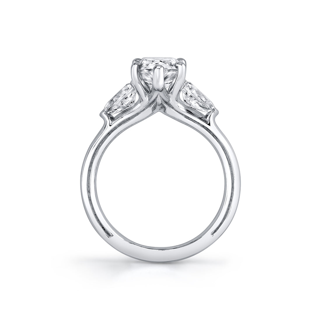Iconelle Pear Three Stone Engagement Ring - Nahla