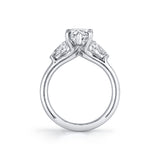 Iconelle Pear Three Stone Engagement Ring - Nahla