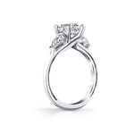 Iconelle Pear Three Stone Engagement Ring - Nahla