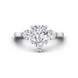 Iconelle Pear Three Stone Engagement Ring - Nahla