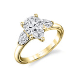 Iconelle Pear Three Stone Engagement Ring - Nahla