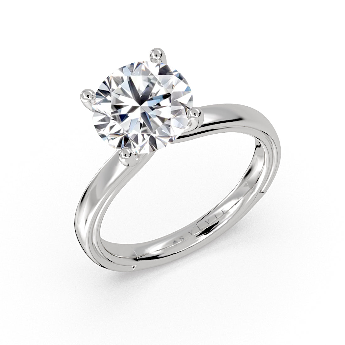 Shell Iconelle Wide Solitaire Engagement Ring - Belinda
