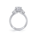 Iconelle Round Three Stone Engagement Ring - Verity