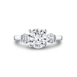 Iconelle Round Three Stone Engagement Ring - Verity