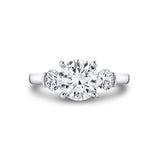 Iconelle Round Three Stone Engagement Ring - Verity