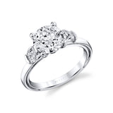 Iconelle Round Three Stone Engagement Ring - Verity