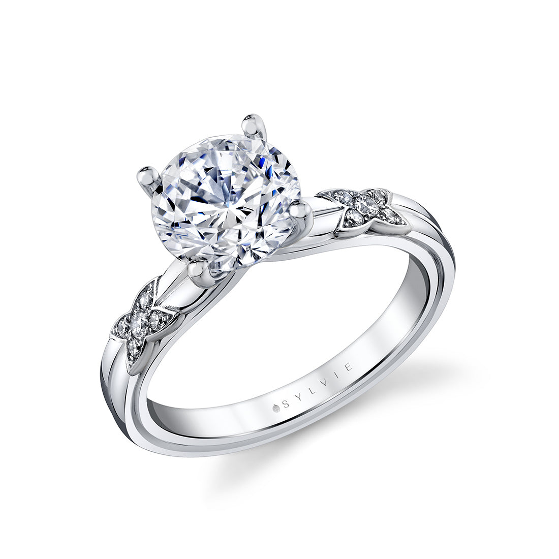 Iconelle Butterfly Two Tone Engagement Ring - Elain