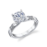 Iconelle Butterfly Two Tone Engagement Ring - Elain