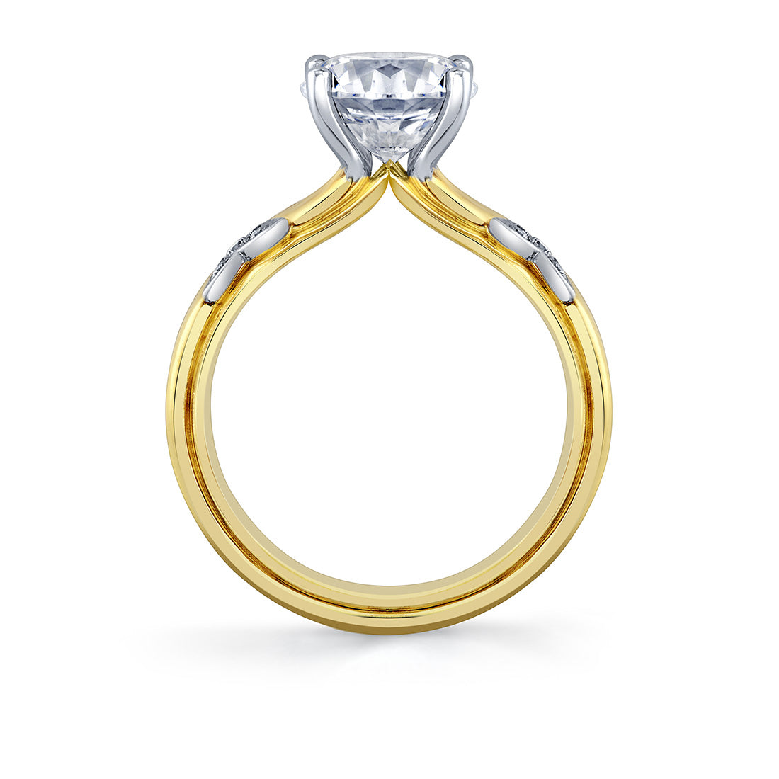Iconelle Butterfly Two Tone Engagement Ring - Elain
