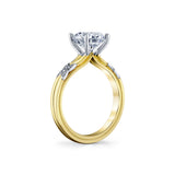 Iconelle Butterfly Two Tone Engagement Ring - Elain