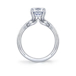 Iconelle Shell Tip Pinch Bezel Three Stone Engagement Ring - Isolde