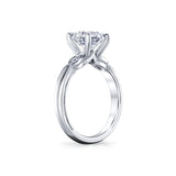 Iconelle Shell Tip Pinch Bezel Three Stone Engagement Ring - Isolde