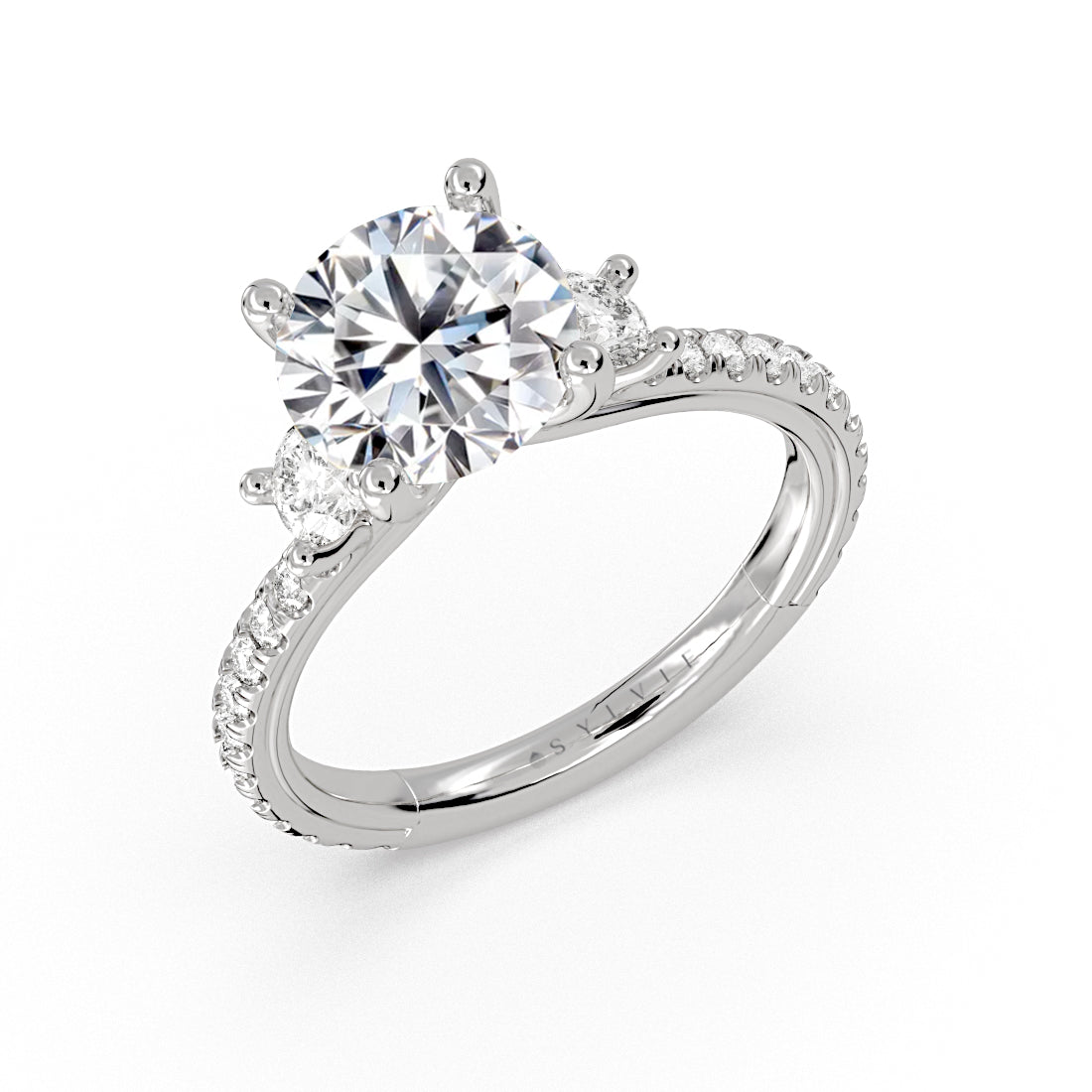 Shell Iconelle Classic Three Stone Engagement Ring - Kimber