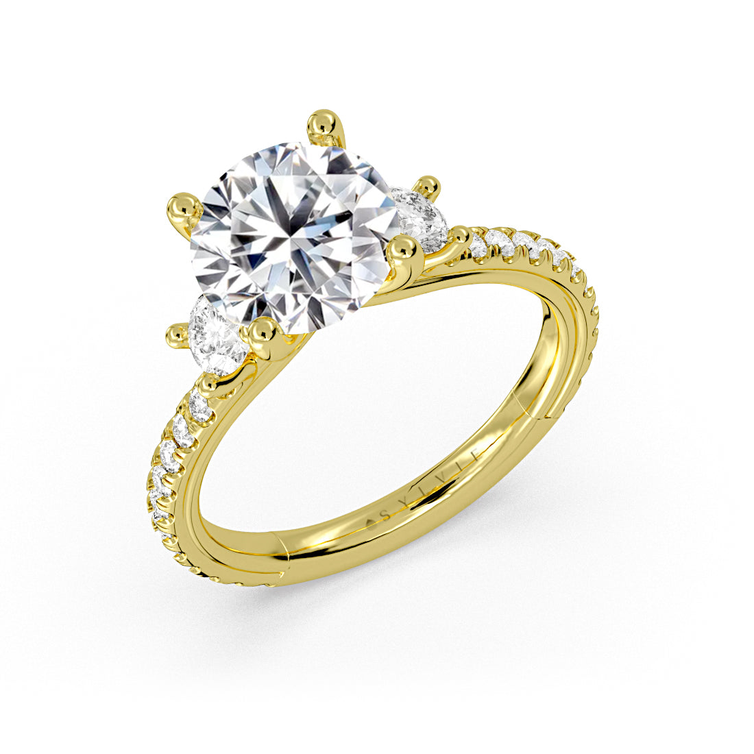 Shell Iconelle Classic Three Stone Engagement Ring - Kimber