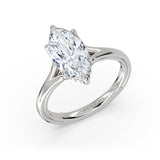 Shell Iconelle Split Shank Hidden Halo Engagement Ring - Cynthia