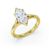 Shell Iconelle Split Shank Hidden Halo Engagement Ring - Cynthia