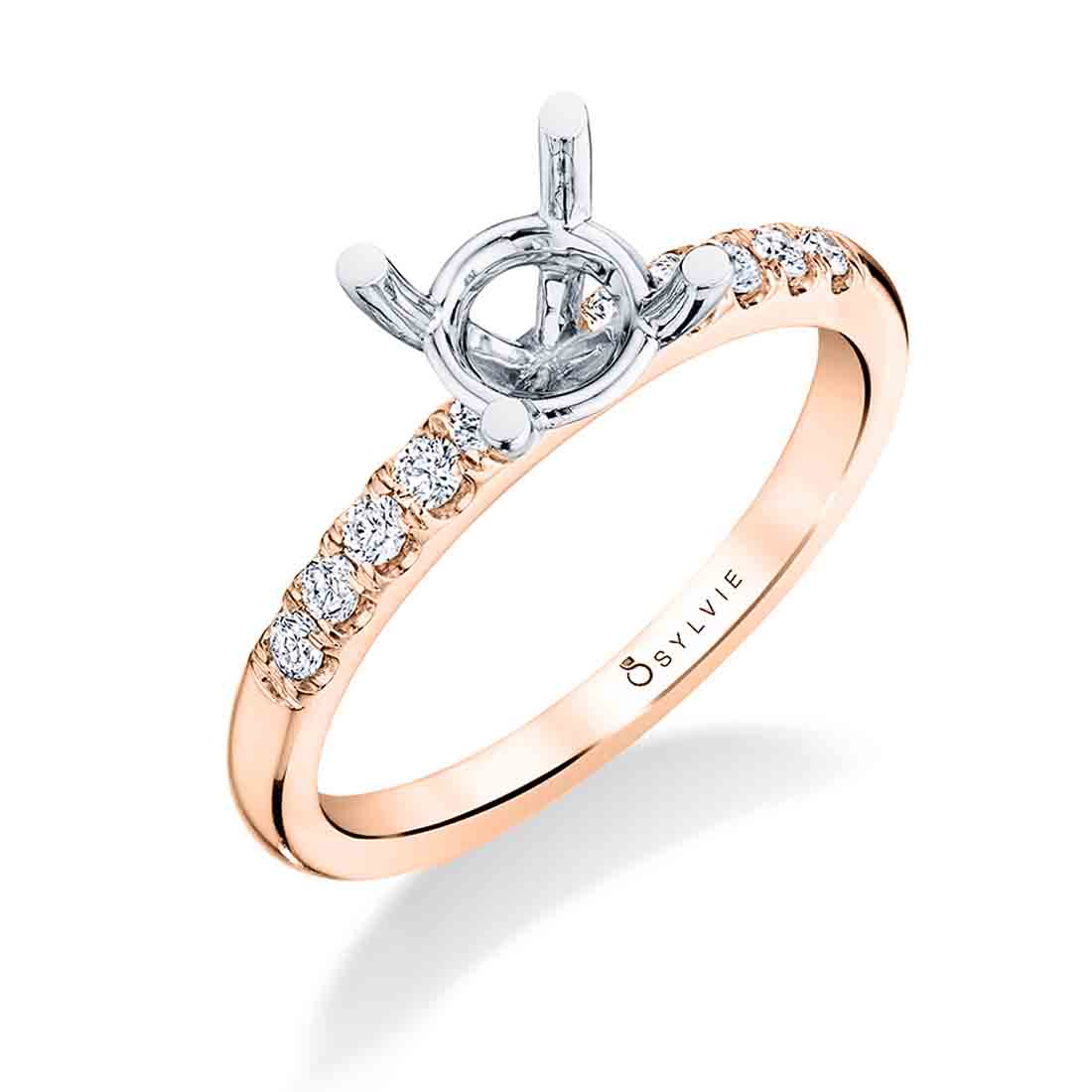 Classic Engagement Ring with Thick Band - Octavie