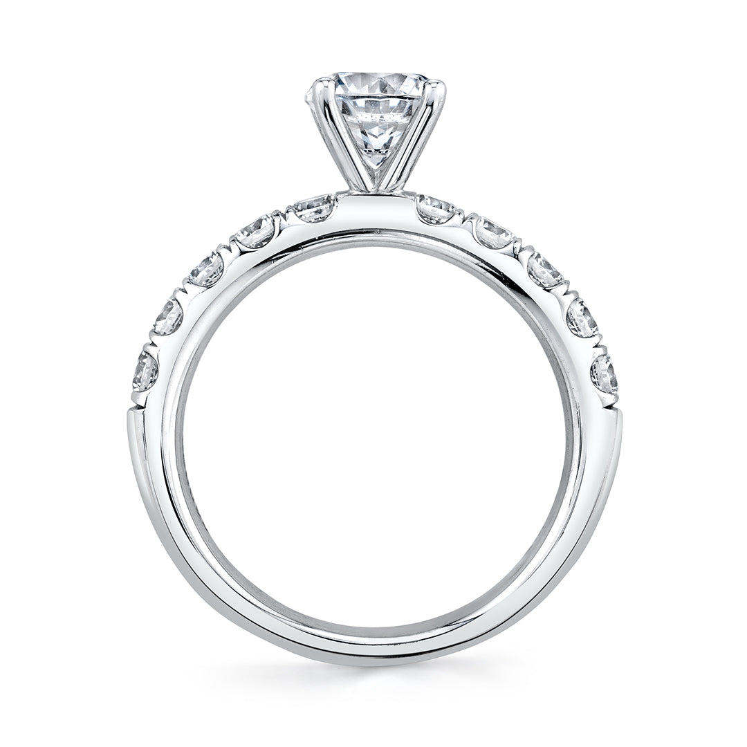 Classic Engagement Ring with Thick Band - Octavie