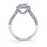 Annabelle - Split Shank Engagement Ring with Halo