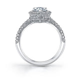 Astride - Pear Shaped Engagement Ring with Halo